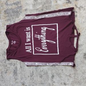 Burgundy t-shirt